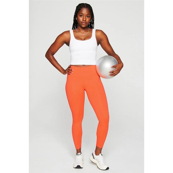 Fabletics Pants - New Fabletics Boost Powerhold High-Waisted 7/8 Legging Passion Orange size M